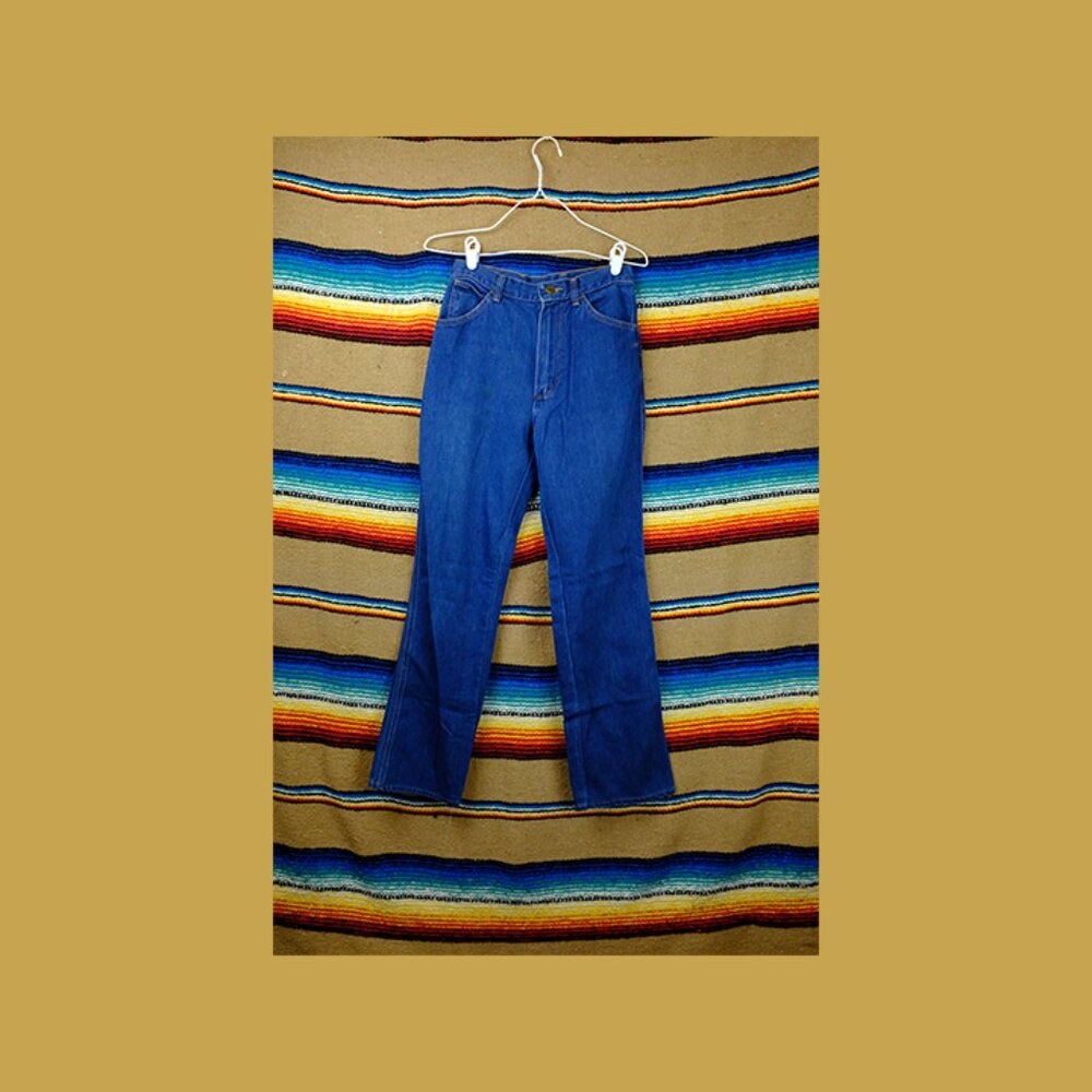Womens wrangler vintage high rise slim straight cropped denim jeans size 26 size